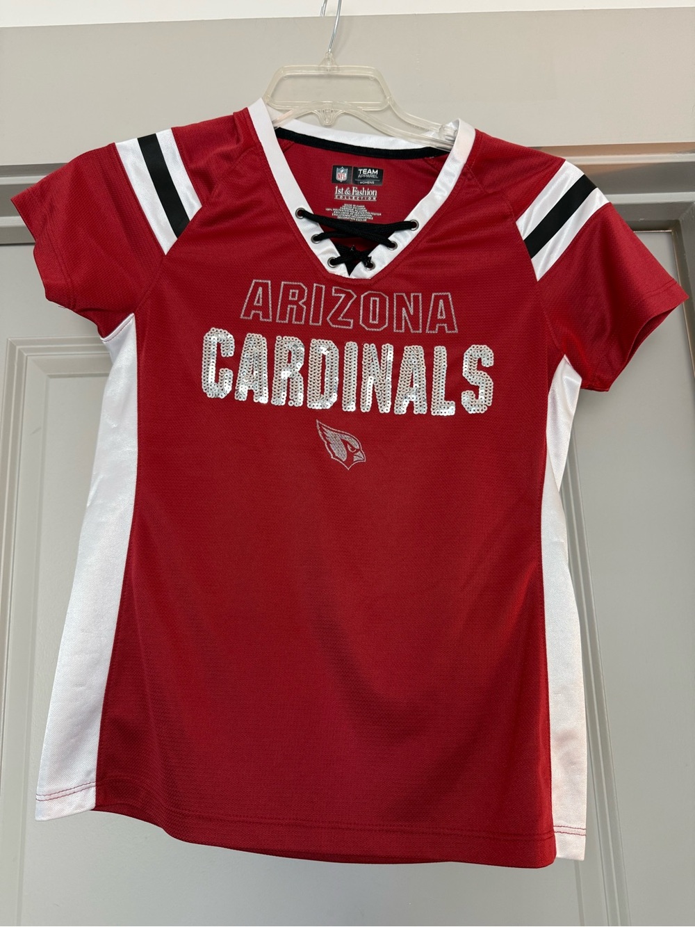 Fanatics Red Arizona Cardinals Lace-Up Jersey Top